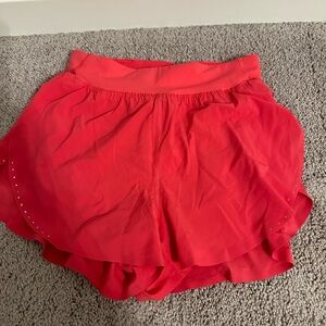 NWOT lululemon Fast and Free 3” shorts, lip gloss